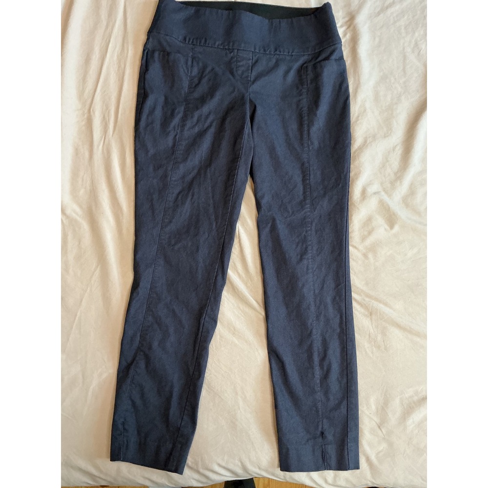 Apt. 9 Womens Navy Blue Pull On Slim Leg Petite Short Dress Pants Size S